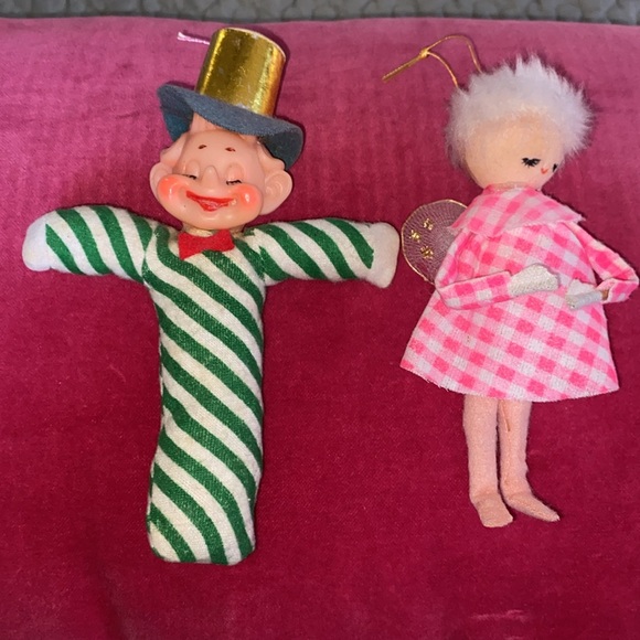 Vintage 1950s Noel, Japan elf andfairy ornament - Picture 1 of 8